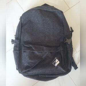 Fierce Feats Cheer Glitter Back Pack In Black With Shallow Cut By Box Cutter